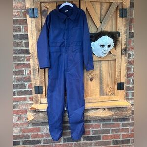 Kids Michael Myers costume overalls and mask size medium-like new worn once